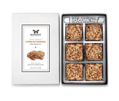 Buoyant Almond Buttercrunch - Milk Chocolate Squares
