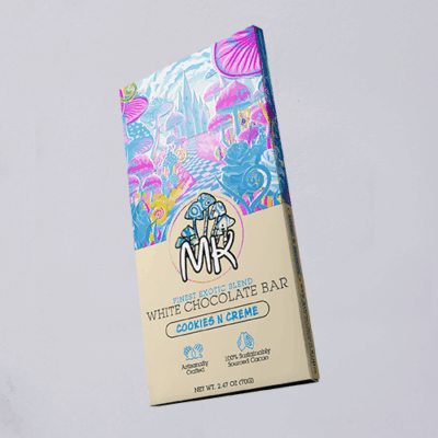 MK Cookies & Cream Chocolate Bar | 4g Mushrooms Blend