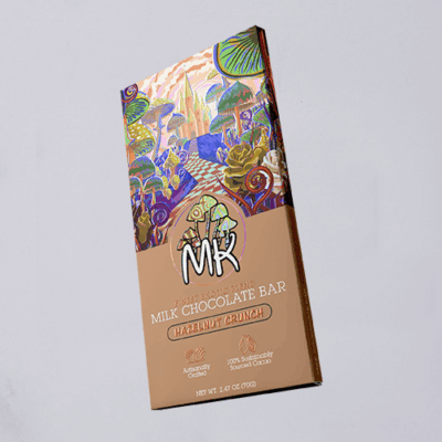 MK Hazelnut Crunch Chocolate Bar | 4g Mushrooms Blend